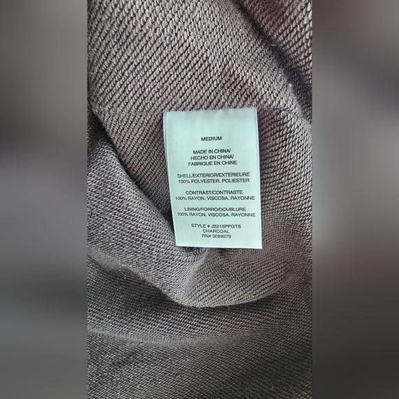 Thread&Supply Long Shirt Light Jacket Button up Oversized Khaki Charcoal size M - Picture 4 of 5